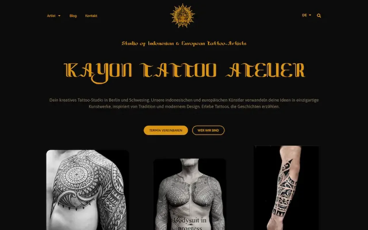 Kayon Tattoo Atelier — von Unicorn Factory umgesetzt