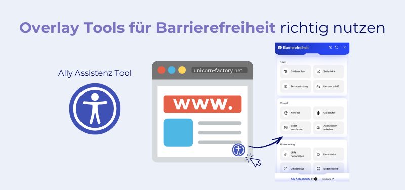 Beitragsbild Overlay Tools für Barrierefreiheit