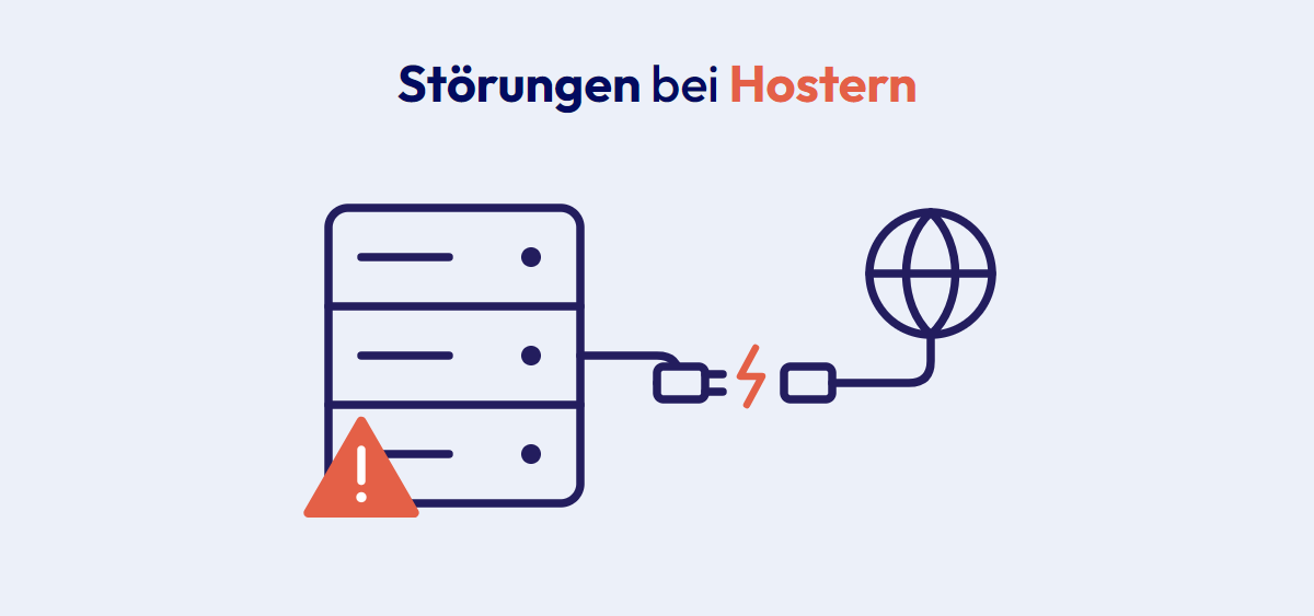 Störungen bei Hostern: Server mit unterbrochener Verbindung und Warnzeichen